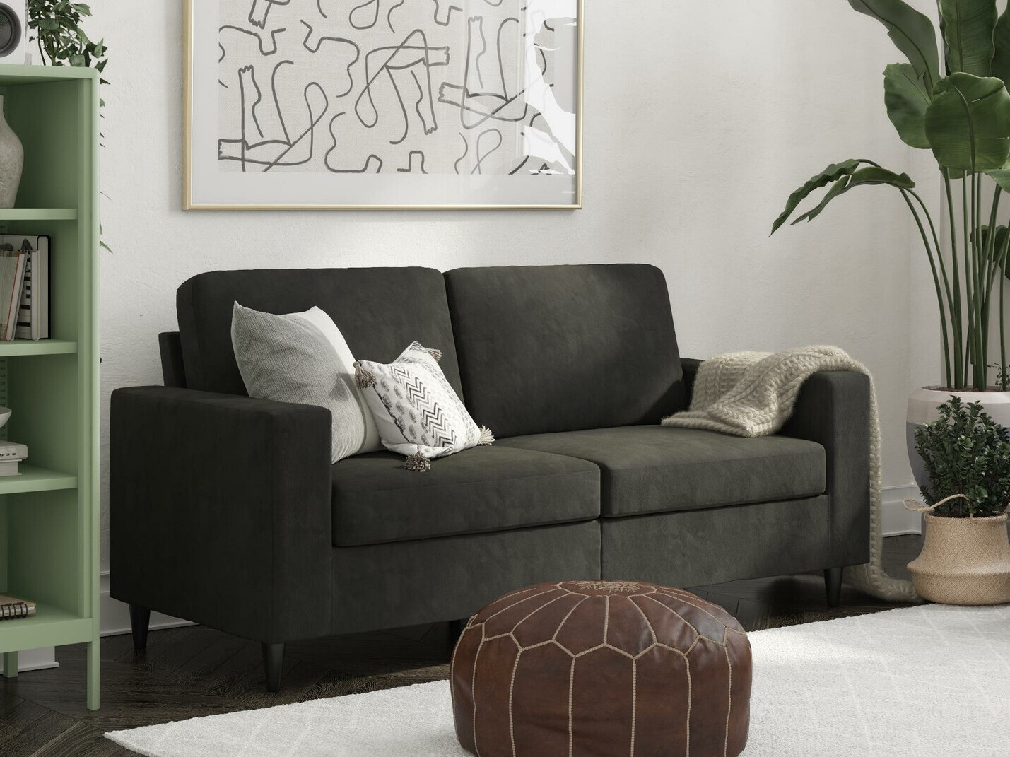 Dīvāns Tulsa 444 (Melns)