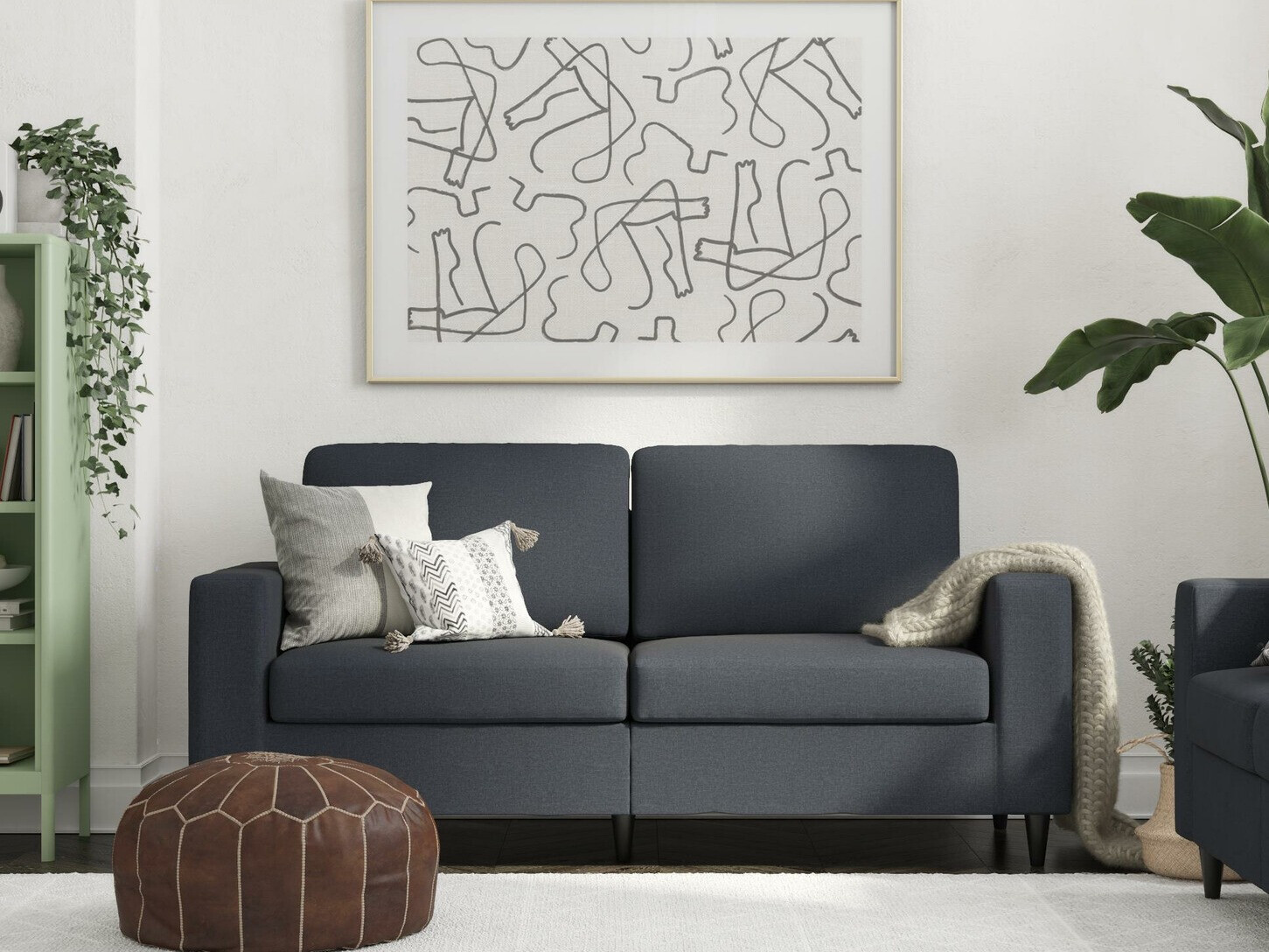 Dīvāns Tulsa 444 (Tumši zils)