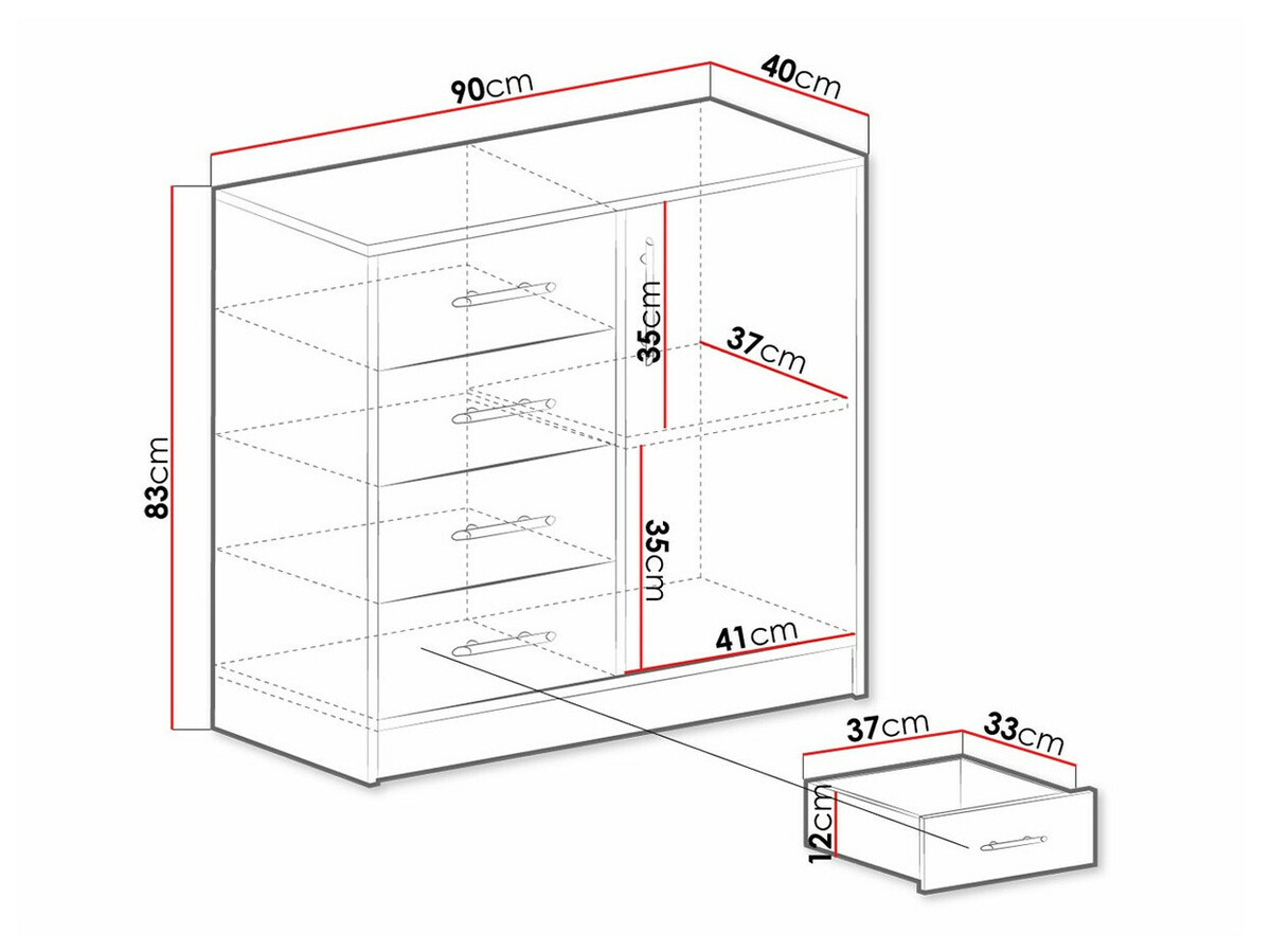 Kомод Cavmero 108 (Антрацит)