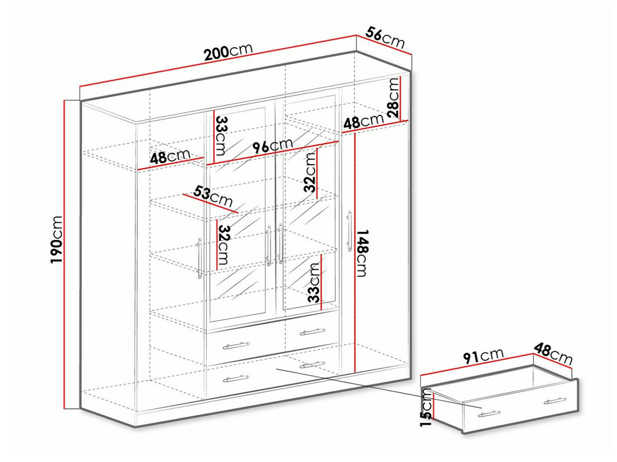 Skapis Cavmero 101 (Antracīts)