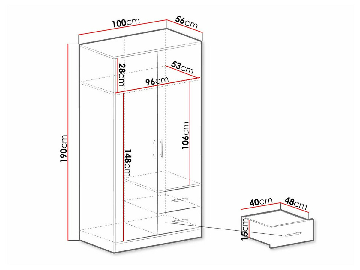 Skapis Cavmero 105 (Antracīts)