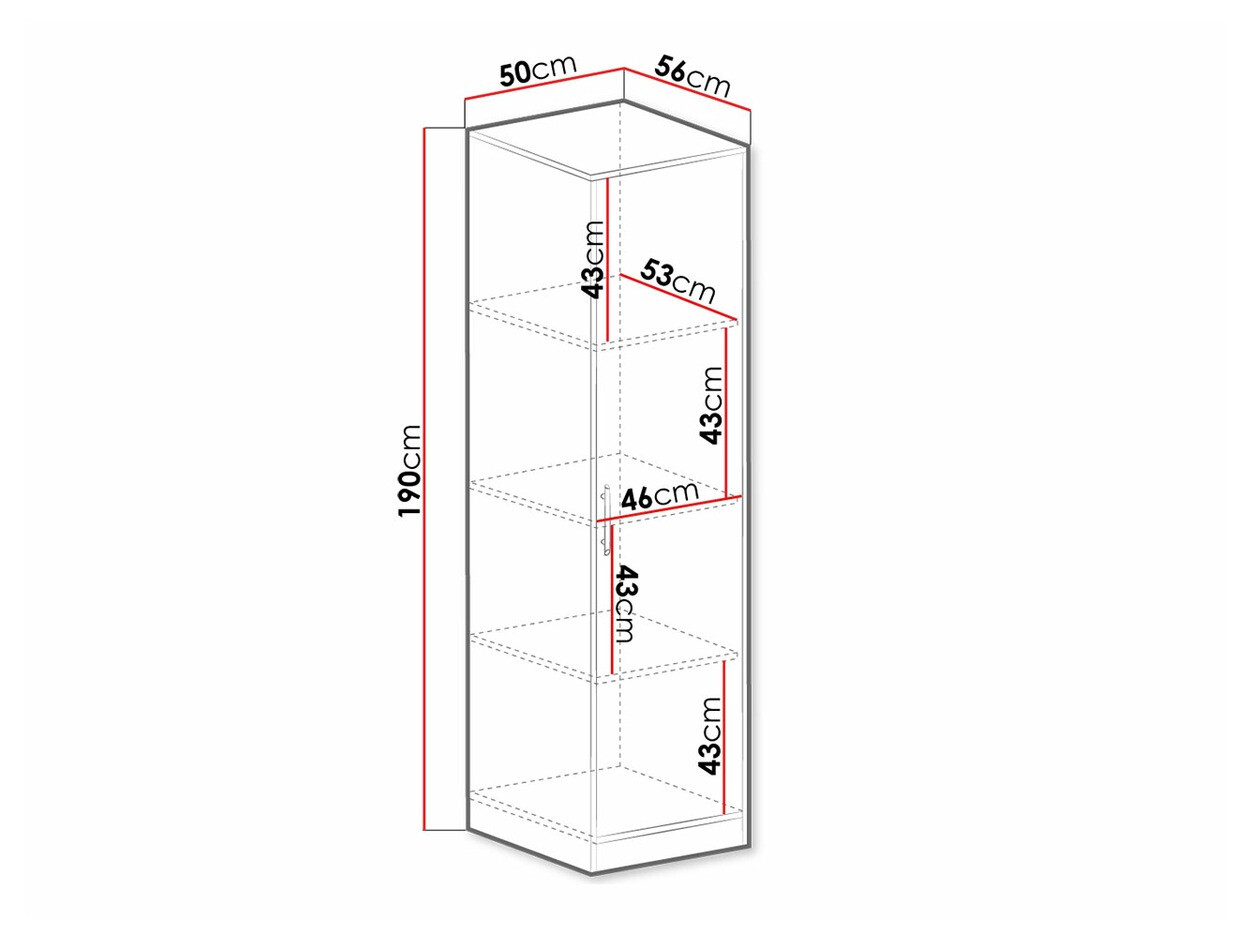Стеллаж Cavmero 107 (Сонома Дуб + Белый)