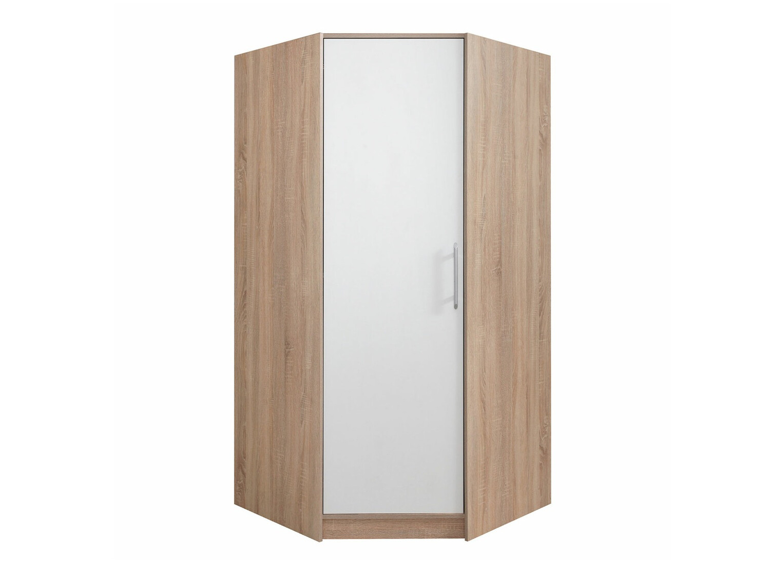 Stūra skapis Cavmero 106 (Sonomas ozols + Balts)