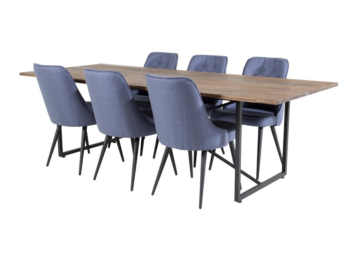 Ēdamistabas komplekts Dallas 1865 (Melns + Zils)