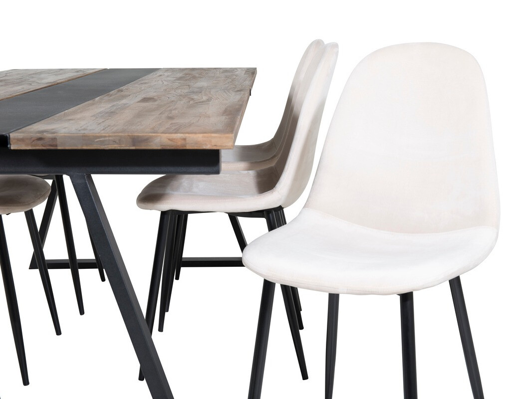 Ēdamistabas komplekts Dallas 1949 (Melns + Bēšs)