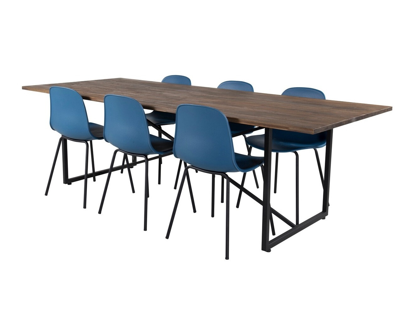 Обеденный гарнитур Dallas 1861 (Чёрный + Голубой)