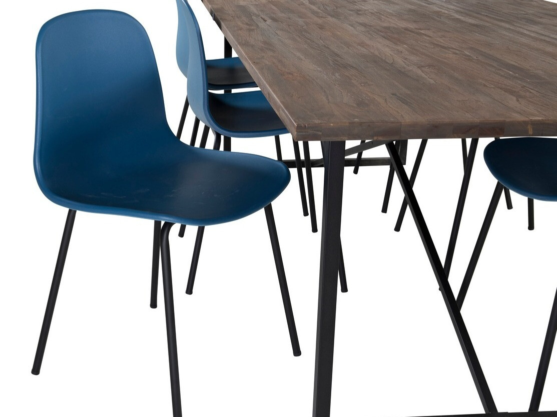 Обеденный гарнитур Dallas 1861 (Чёрный + Голубой)