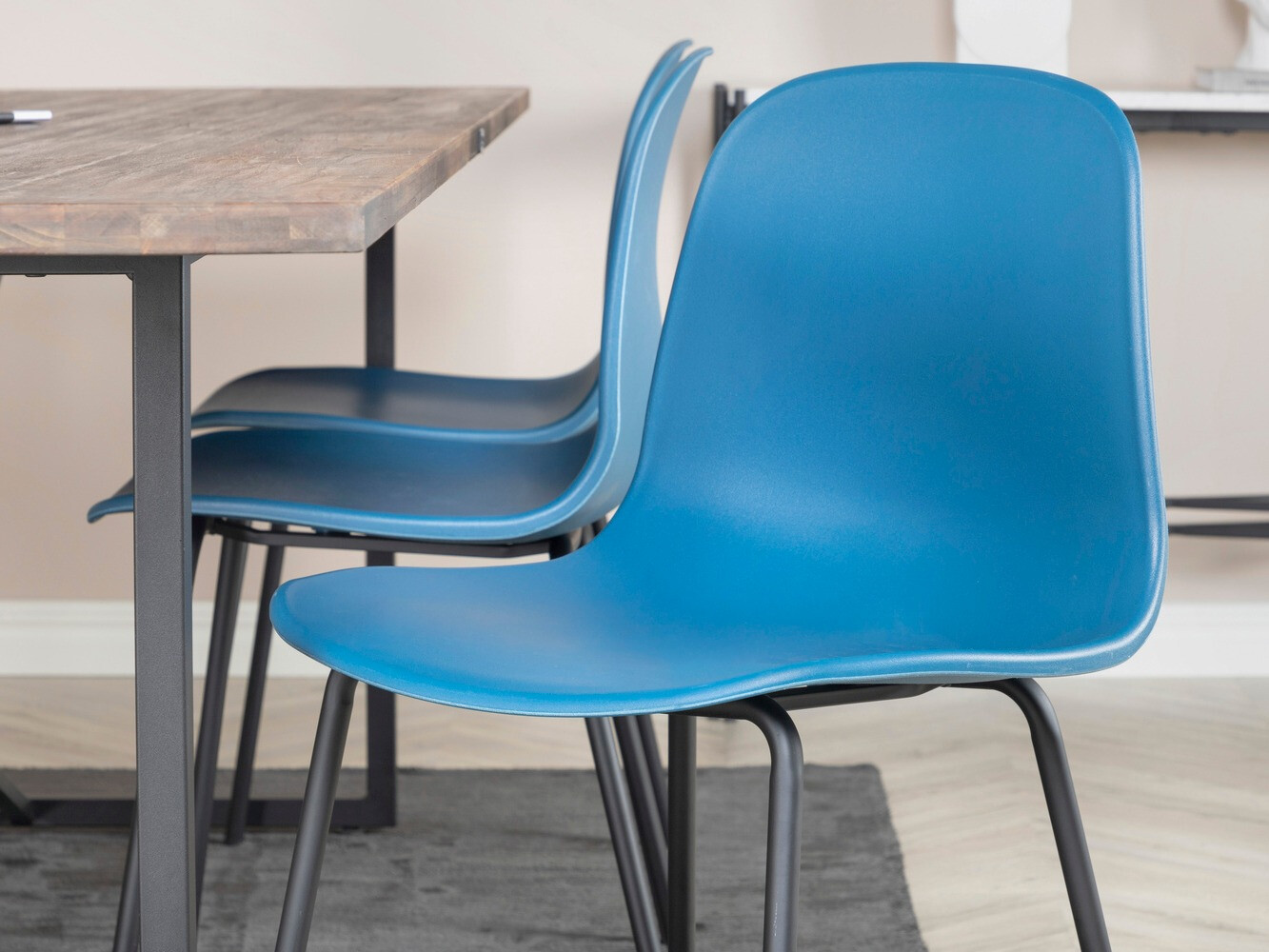 Обеденный гарнитур Dallas 1861 (Чёрный + Голубой)