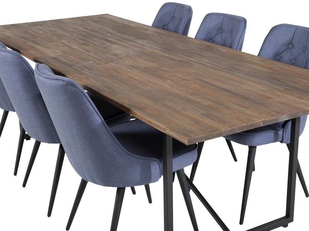 Обеденный гарнитур Dallas 1865 (Чёрный + Синий)