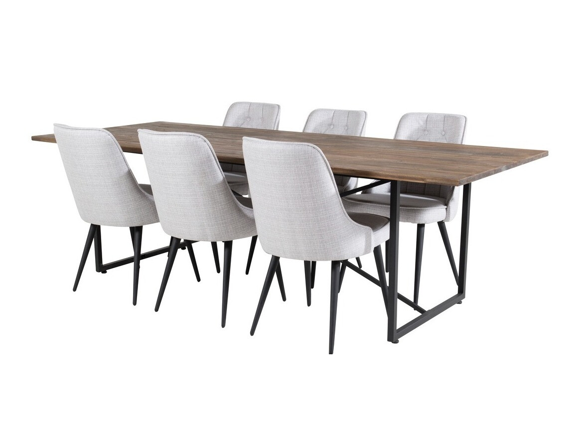 Обеденный гарнитур Dallas 1865 (Чёрный + Светло-серый)