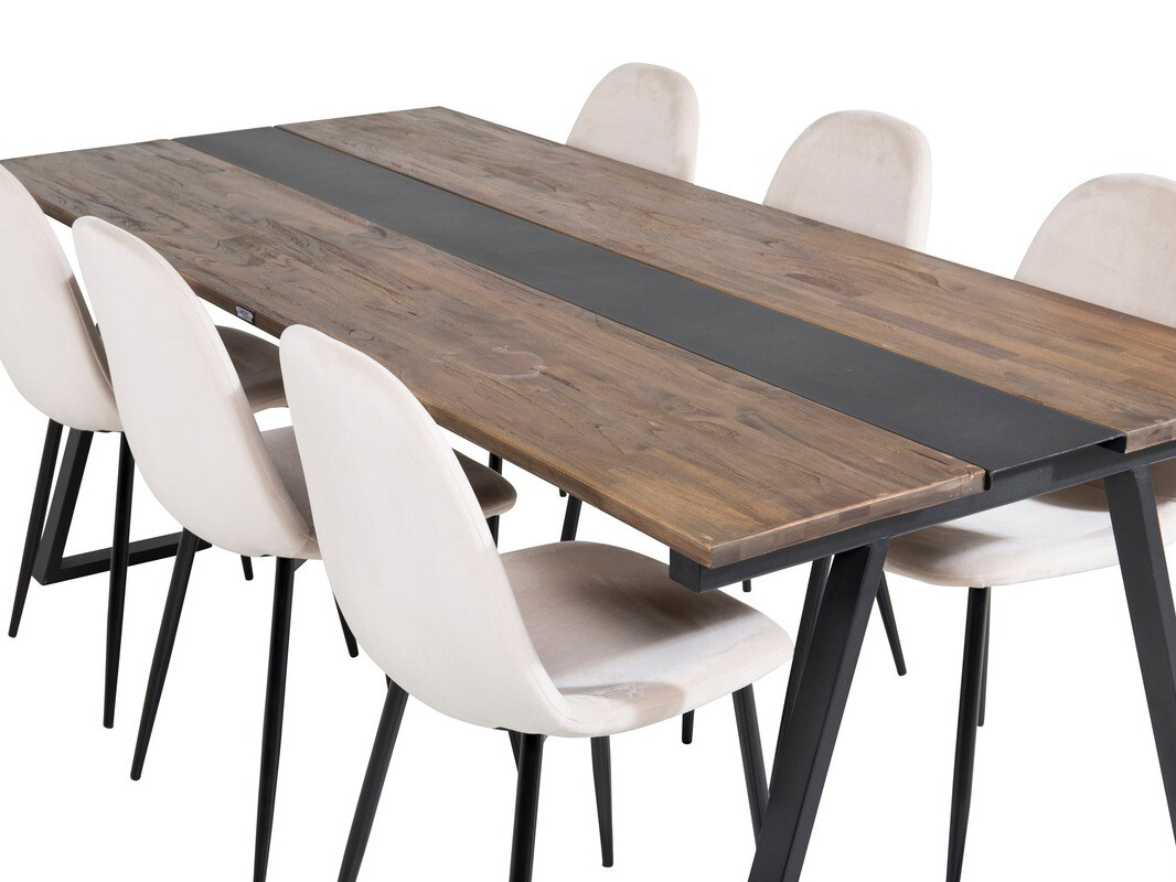 Обеденный гарнитур Dallas 1949 (Чёрный + Бежевый)