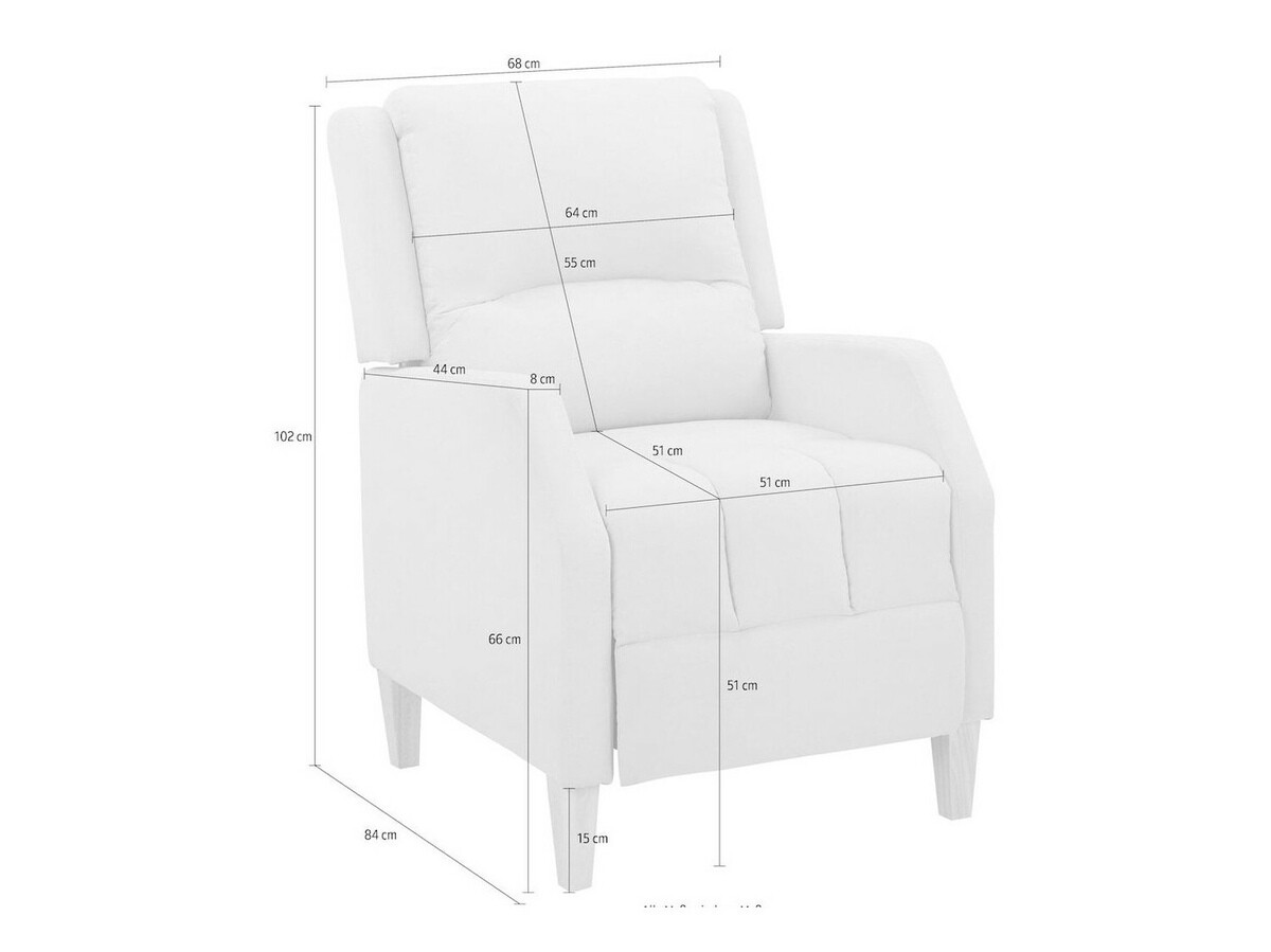 Krēsls reglainer Denton 897 (Pelēks)