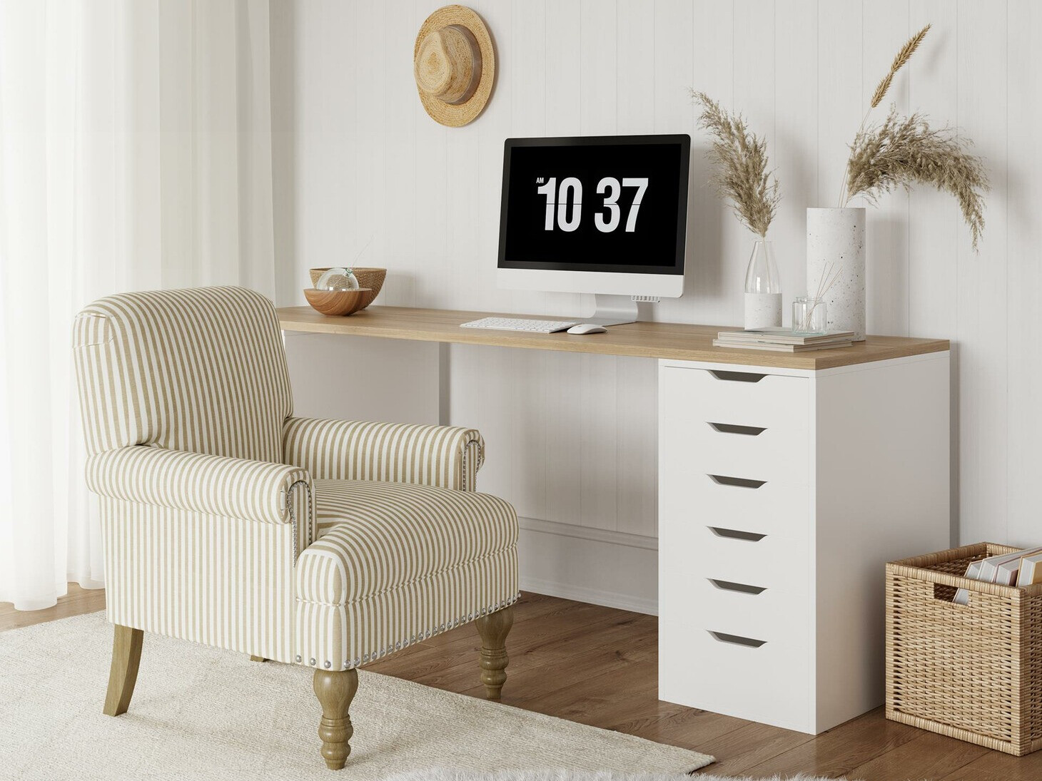 Krēsls Tulsa 466 (Balts + Bēšs)