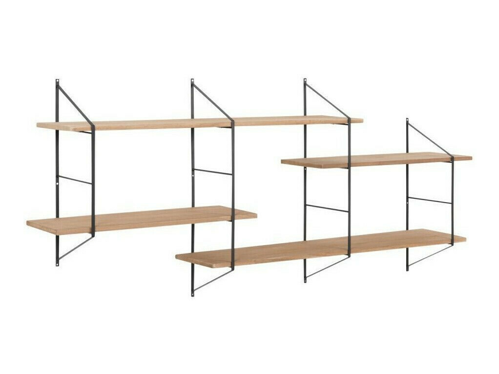 Настенная полка Norsica 447 (Светло-коричневый + Чёрный)