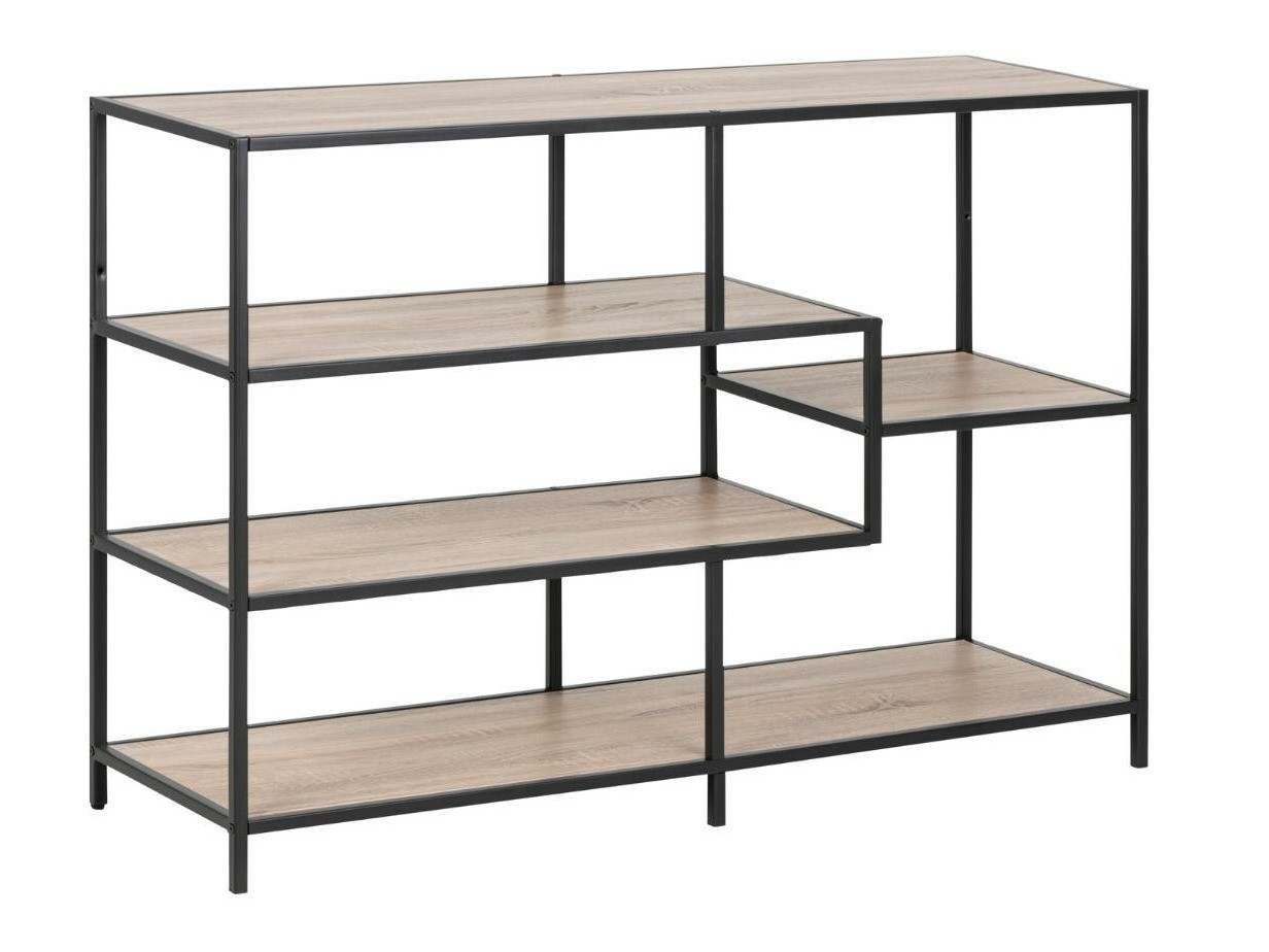 Стеллаж Norsica Sevferi 102 (Сонома Дуб + Чёрный)