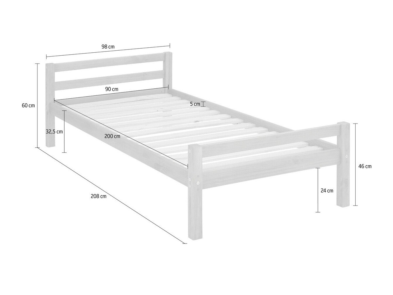 Кровать Ruvfiva 109 (Сосна)