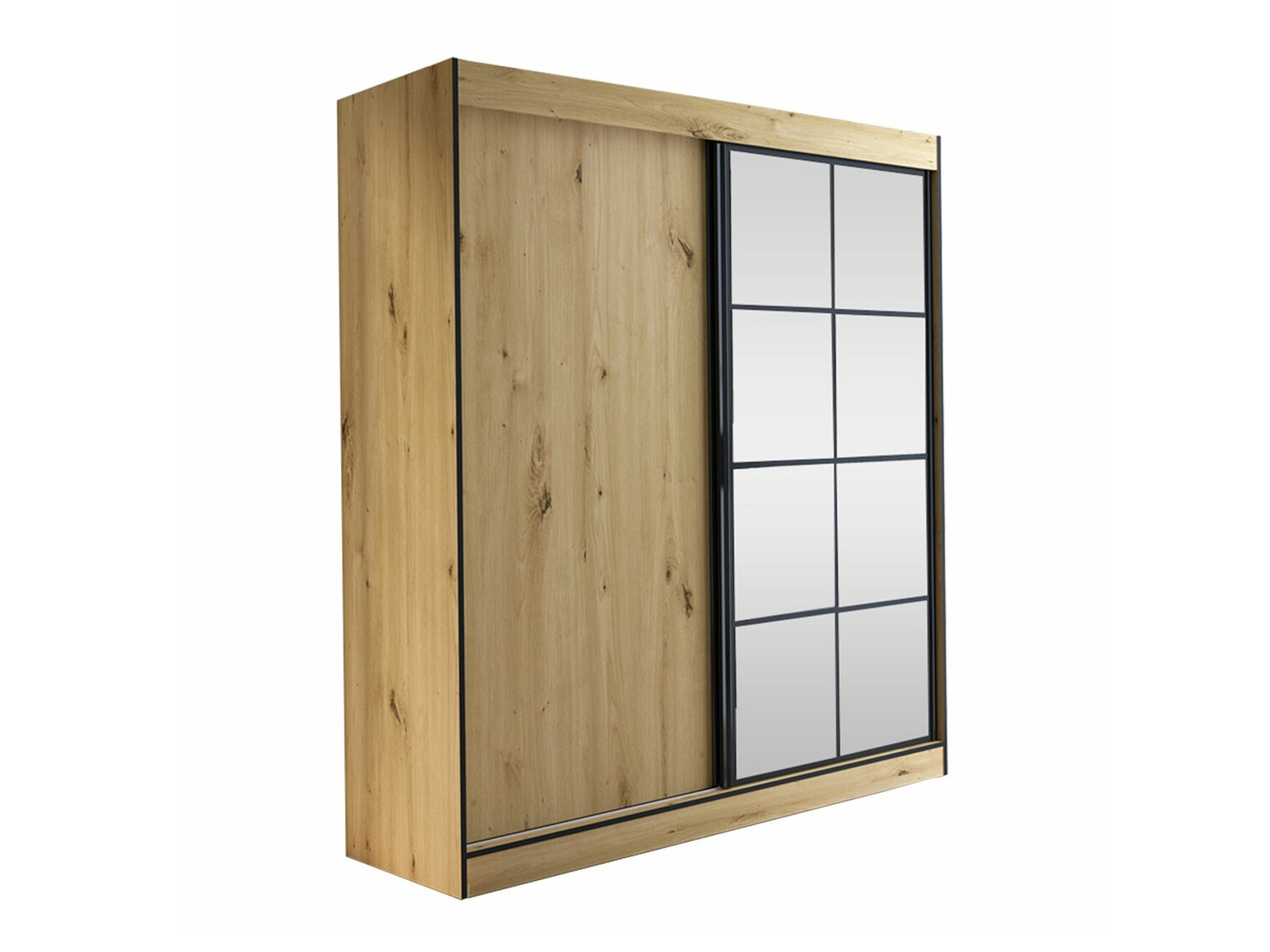 Skapis Toledo 118 (Artisan ozols + Melns)