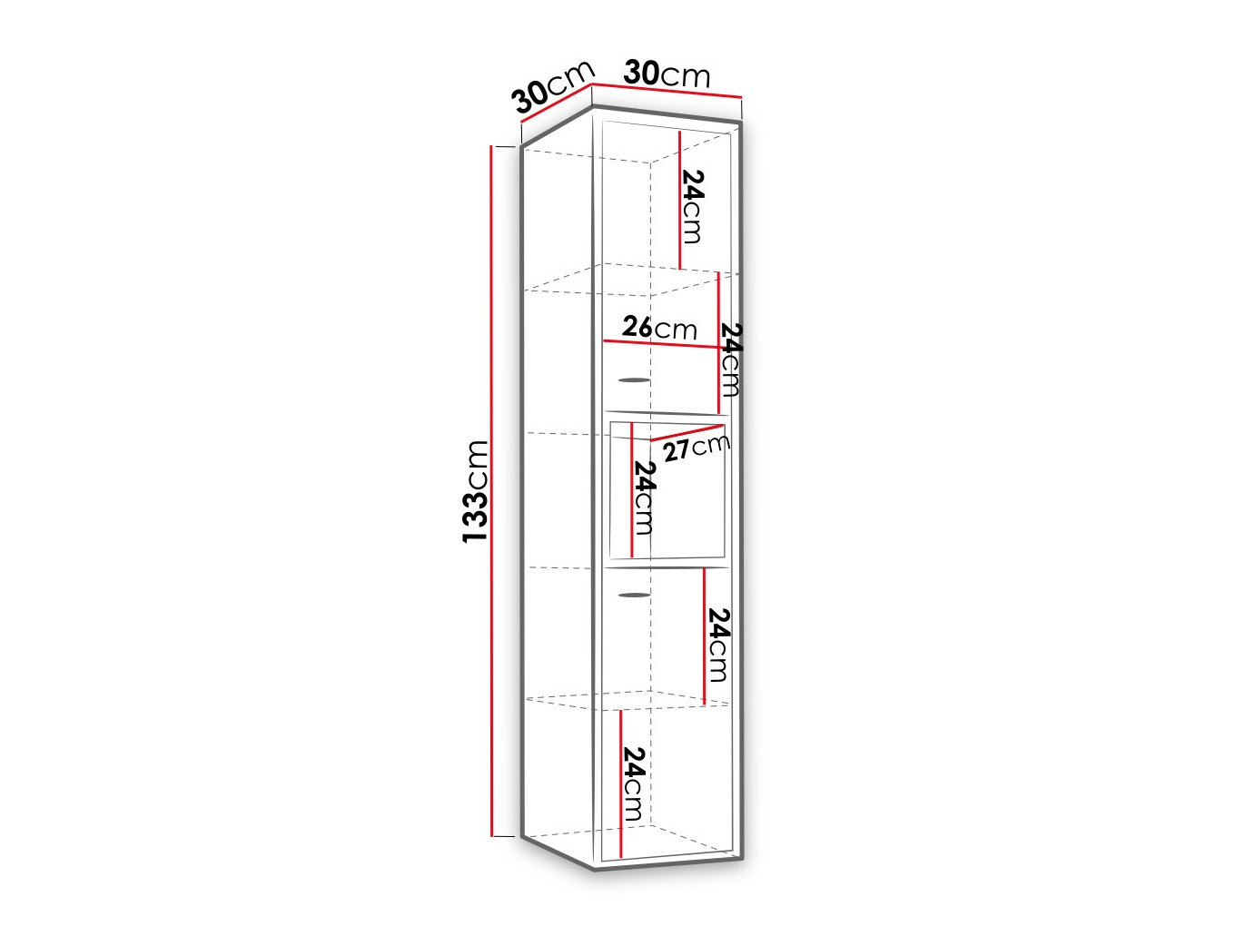 Настенный шкафчик для ванной комнаты Baltesi 117 (Чёрный + Artisan дуб)