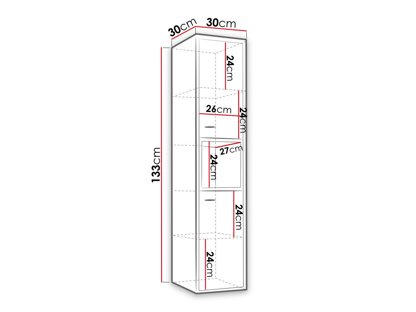 Piekarams vannas istabas skapītis Baltesi 117 (Balts + Artisan ozols)