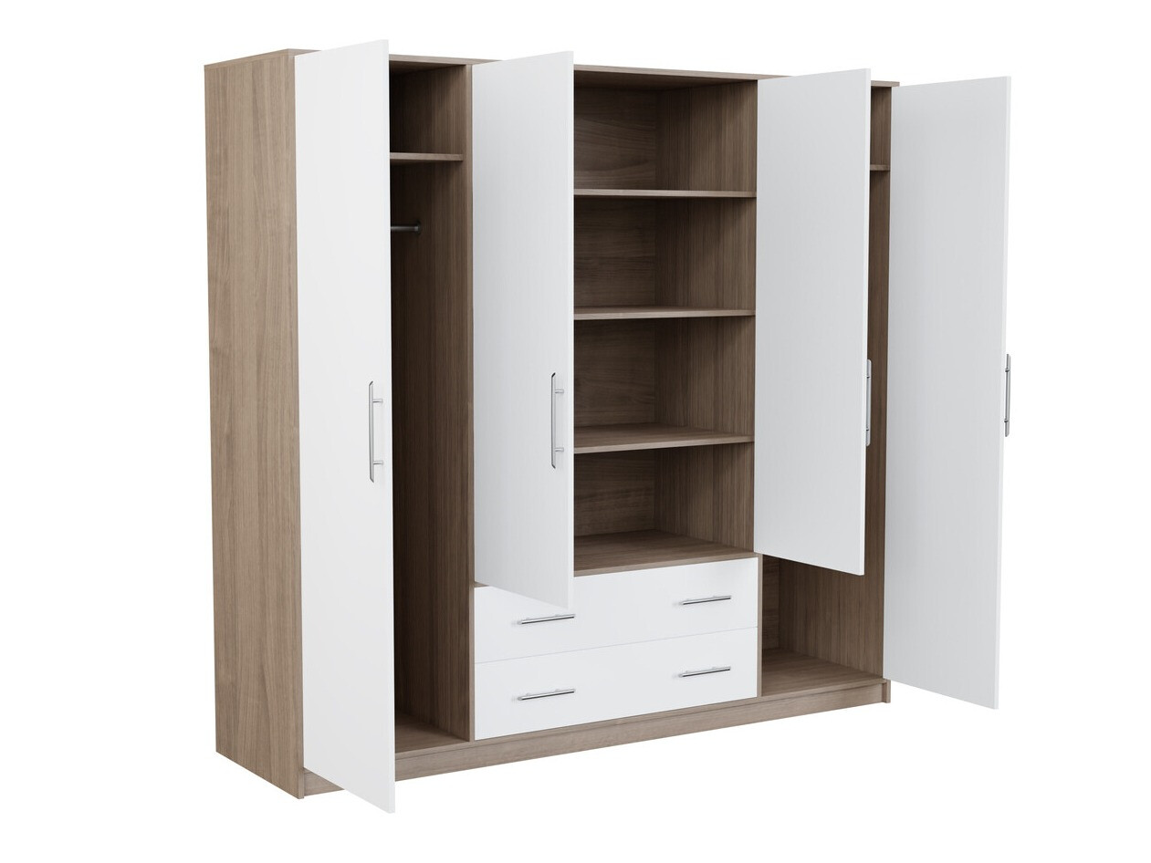 Skapis Cavmero 100 (Sonomas ozols + Balts)