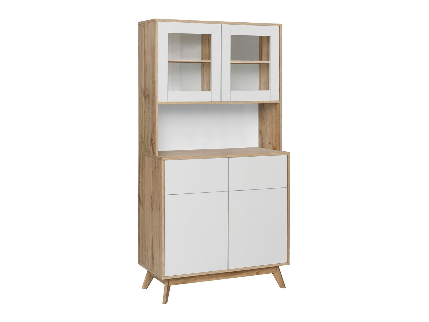 Стеллаж Denton 890 (Белый + Дуб)