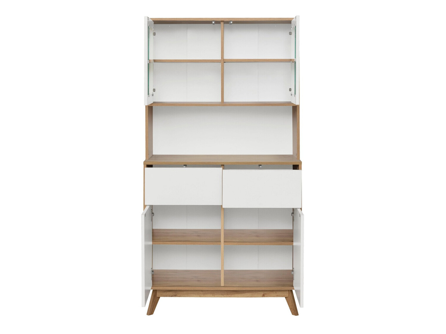 Стеллаж Denton 890 (Белый + Дуб)