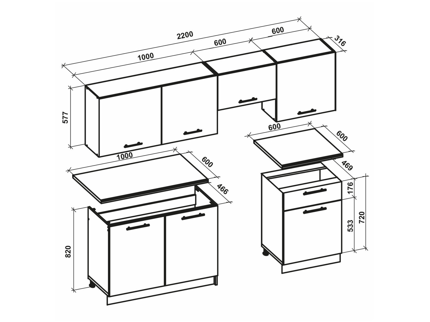Virtuves komplekts Houston 1332