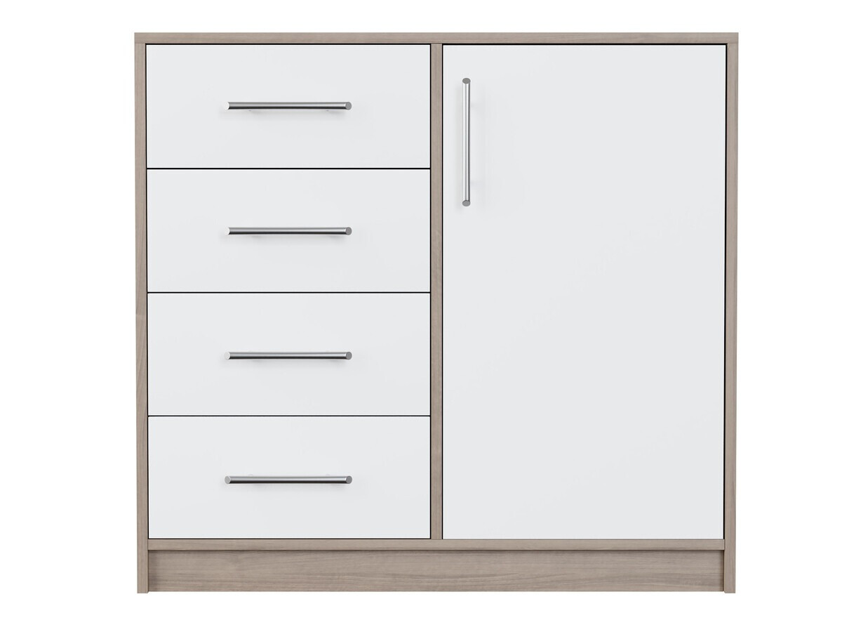 Kомод Cavmero 108 (Сонома Дуб + Белый)