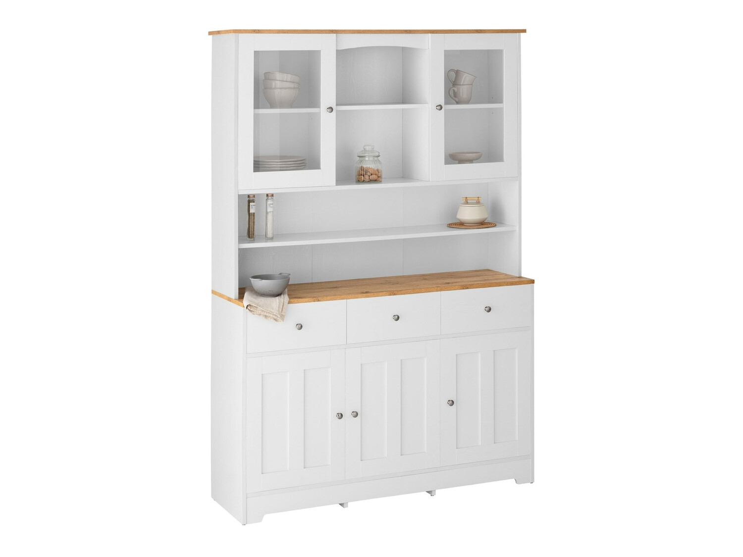 Стеллаж Denton 893 (Белый + Дуб)