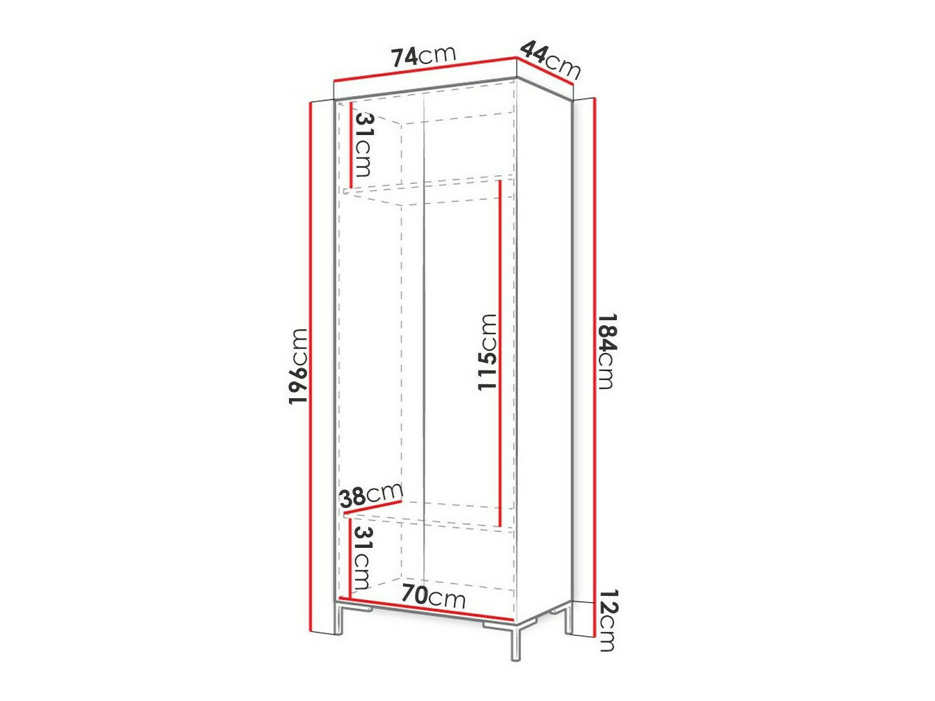 Шкаф Tivsoa 110 (Craft дуб + Чёрный)