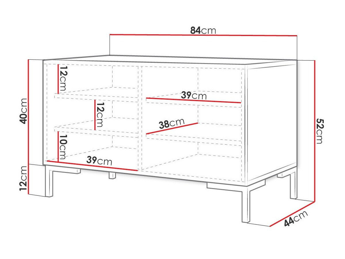 Тумба для обуви Tivsoa 111 (Белый + Золотой)