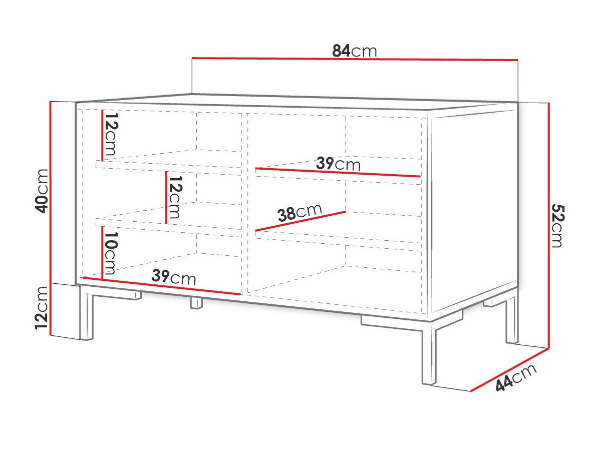 Тумба для обуви Tivsoa 111 (Чёрный + Золотой)