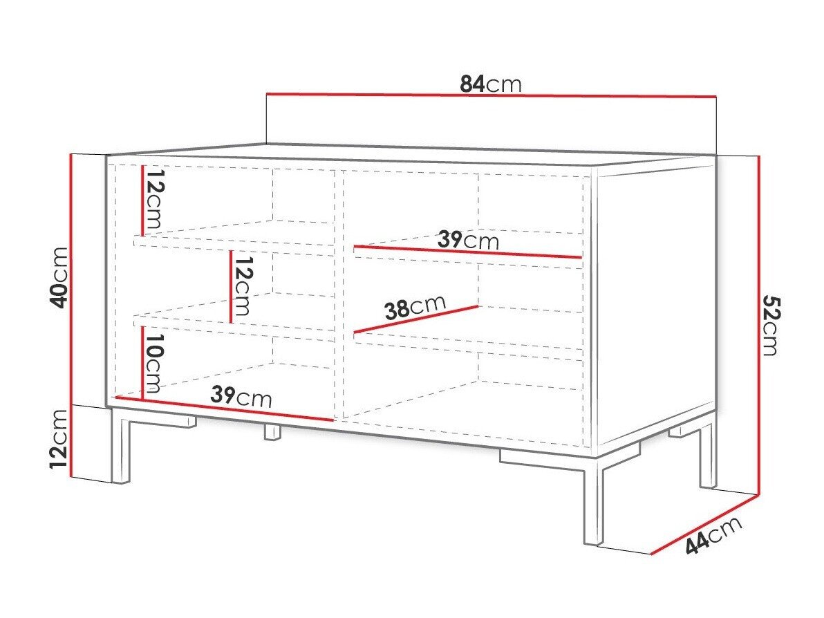 Тумба для обуви Tivsoa 111 (Craft дуб + Чёрный)