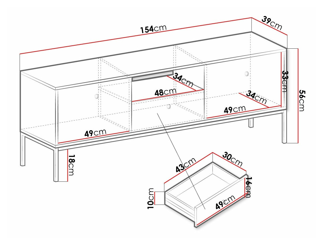 ТВ тумба Romveri 101 (Бежевый)
