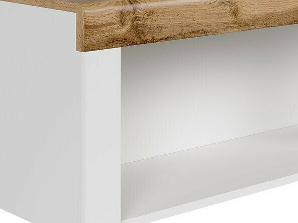 Настенная полка Sonsoru 109 (Белый + Глянцевый белый + Дуб вотан)