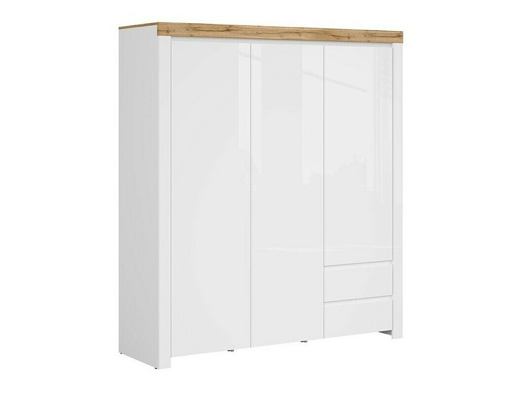 Skapis Sonsoru 120 (Balts + Glancēts balts + Votan ozols)