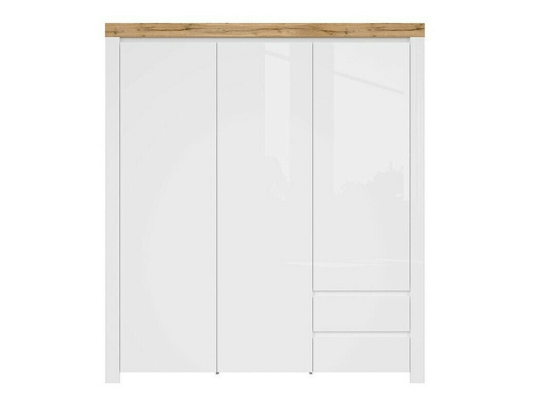 Skapis Sonsoru 120 (Balts + Glancēts balts + Votan ozols)