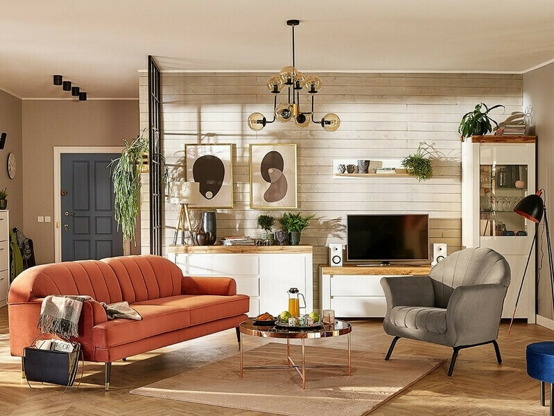 TV galds Sonsoru 108 (Balts + Glancēts balts + Votan ozols)