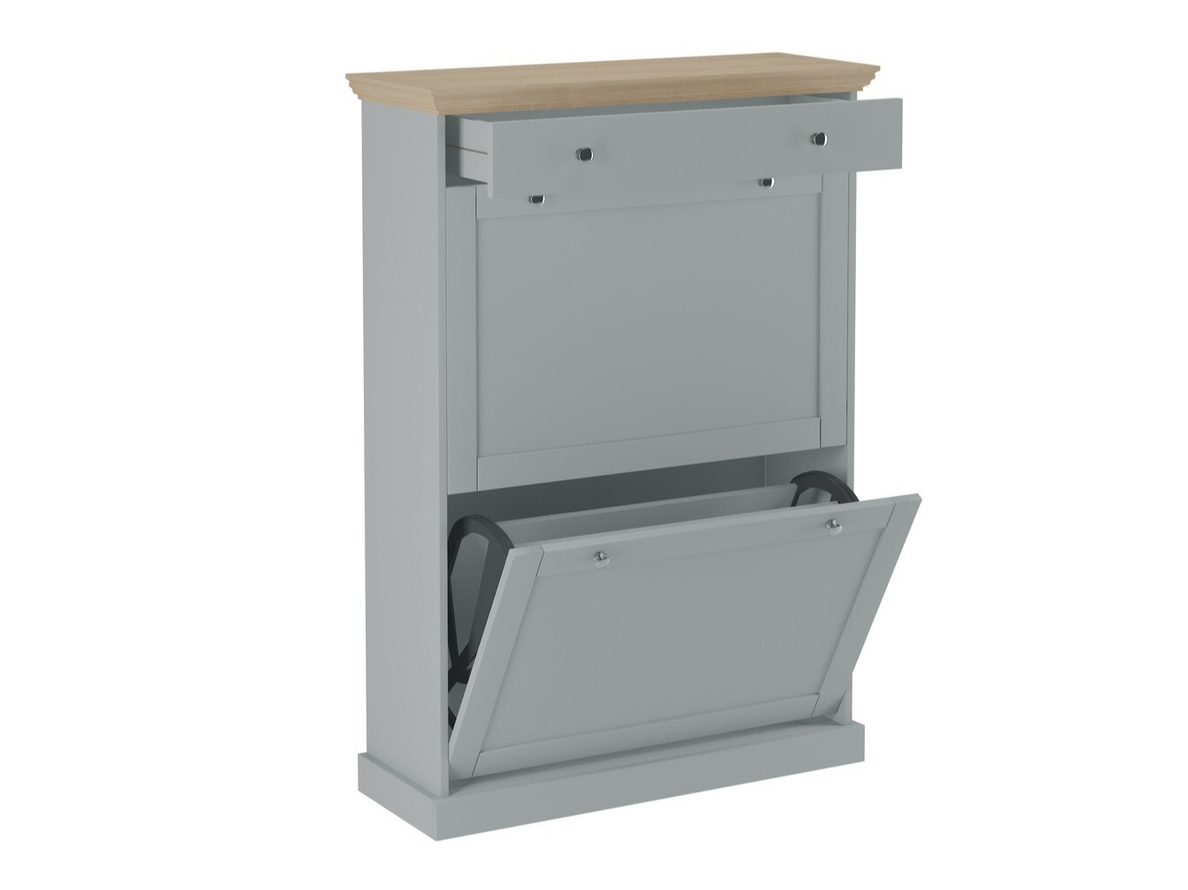 Тумба для обуви Lirveri 105 (Серый + Светлый дуб)