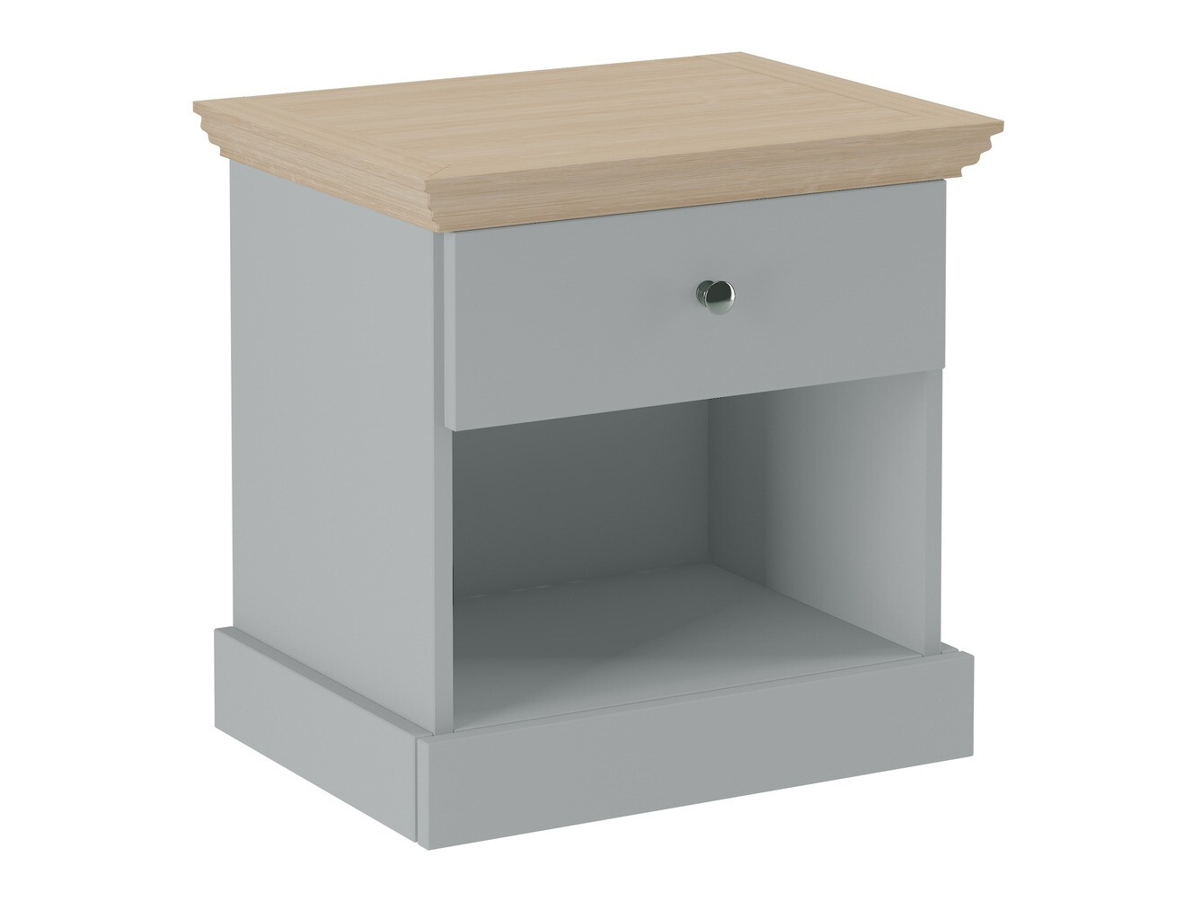 Прикроватная тумбочка Lirveri 111 (Серый + Светлый дуб)