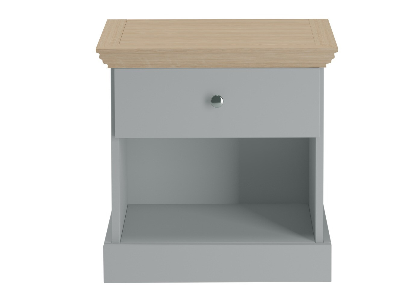 Прикроватная тумбочка Lirveri 111 (Серый + Светлый дуб)
