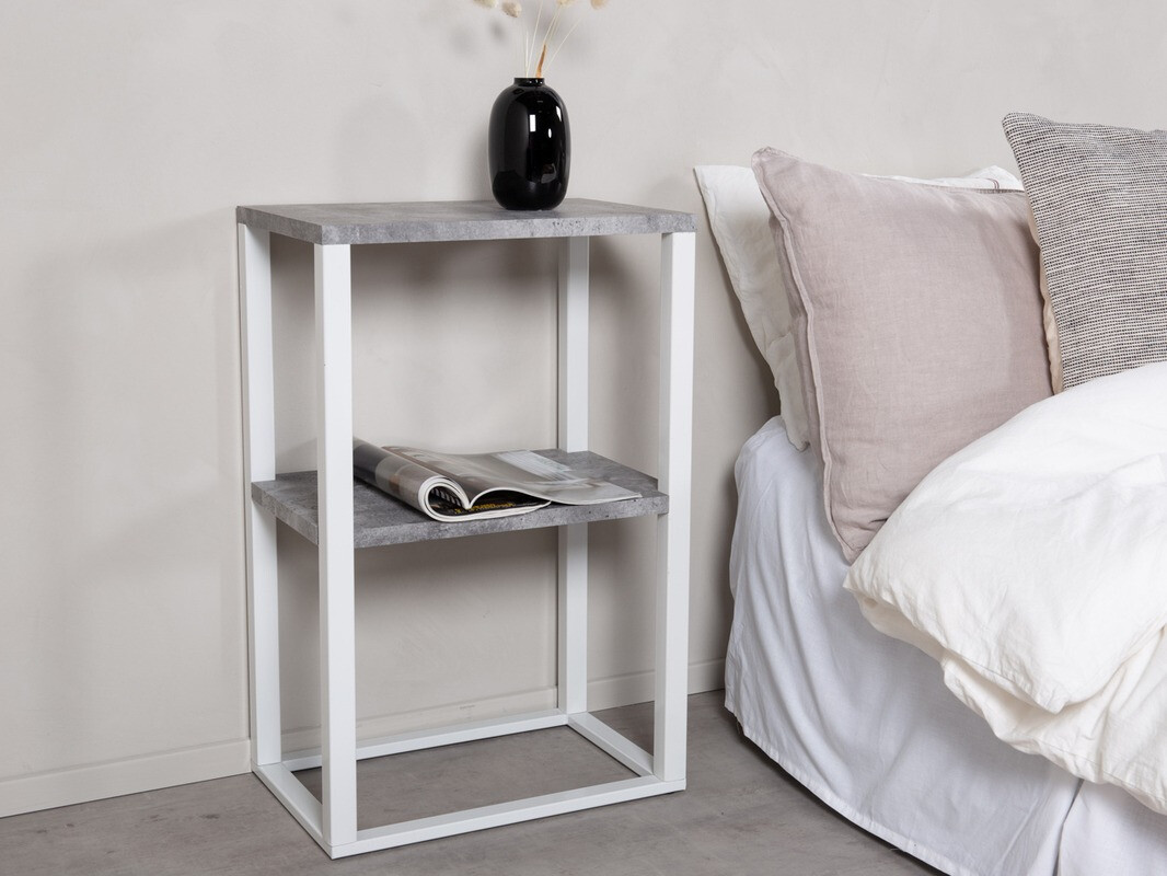 Kafijas galdiņš Dallas 260 (Betons + Balts)