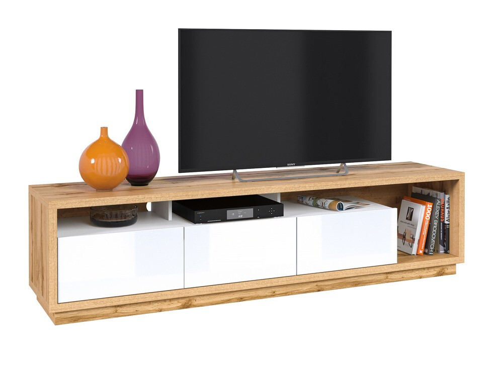 TV galds Austin 357 (Votan ozols + Balts + Glancēts balts)