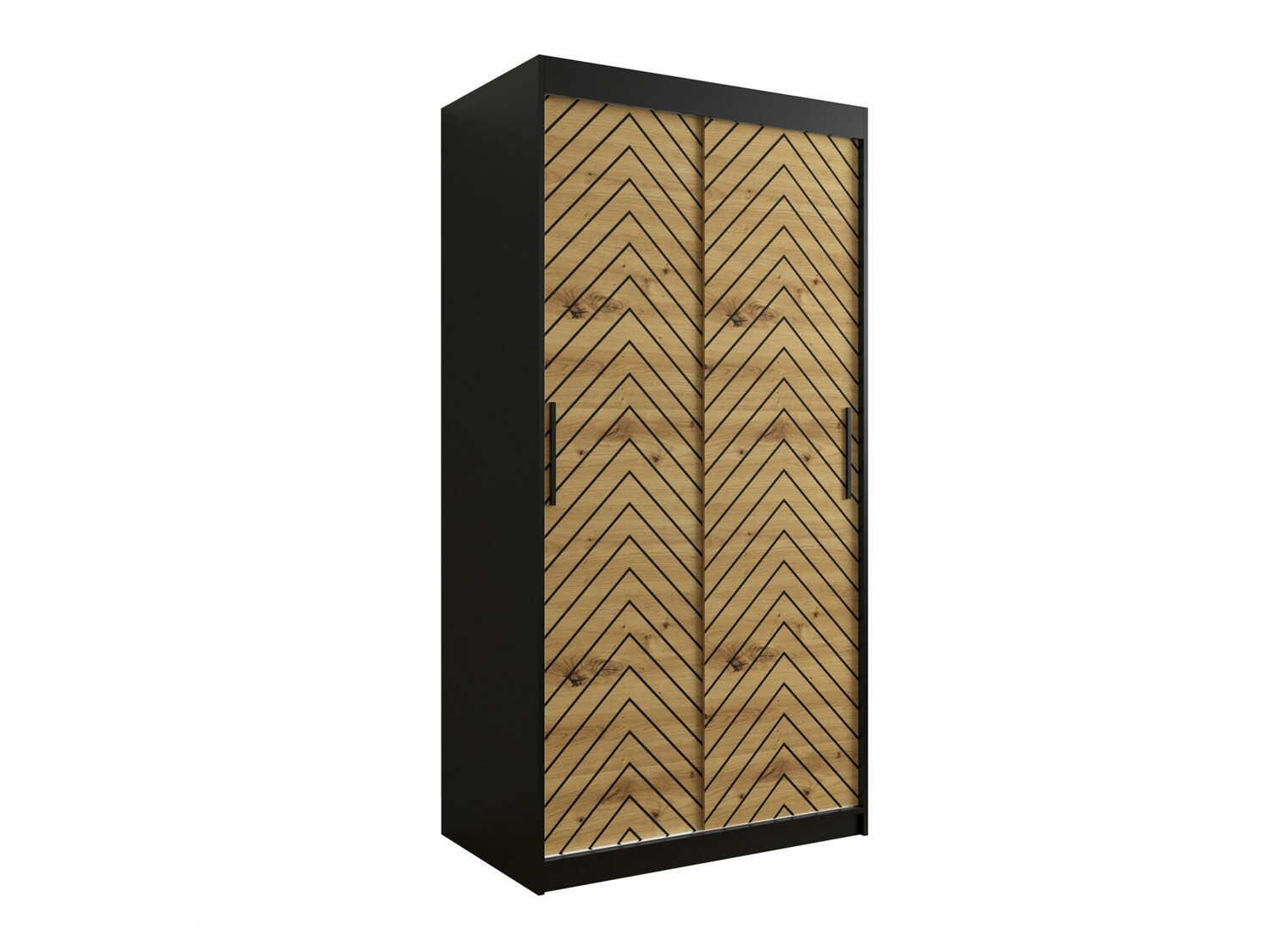 Шкаф Hartford 306 (Чёрный + Artisan дуб)