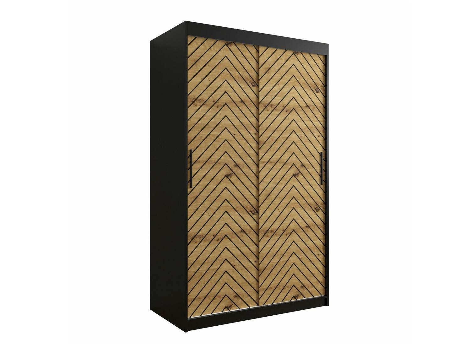 Шкаф Hartford 308 (Чёрный + Artisan дуб)
