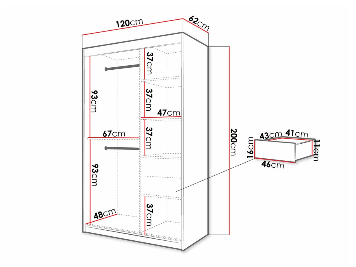 Шкаф Hartford 309 (Artisan дуб + Чёрный)