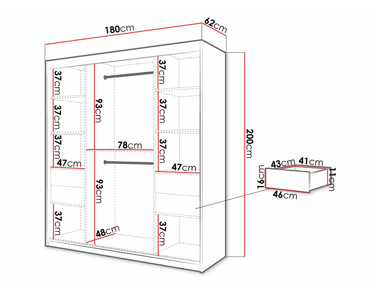 Шкаф Hartford 312 (Artisan дуб + Чёрный)