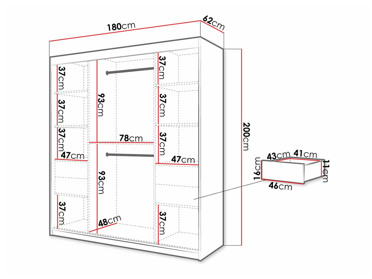Шкаф Hartford 313 (Artisan дуб + Чёрный)