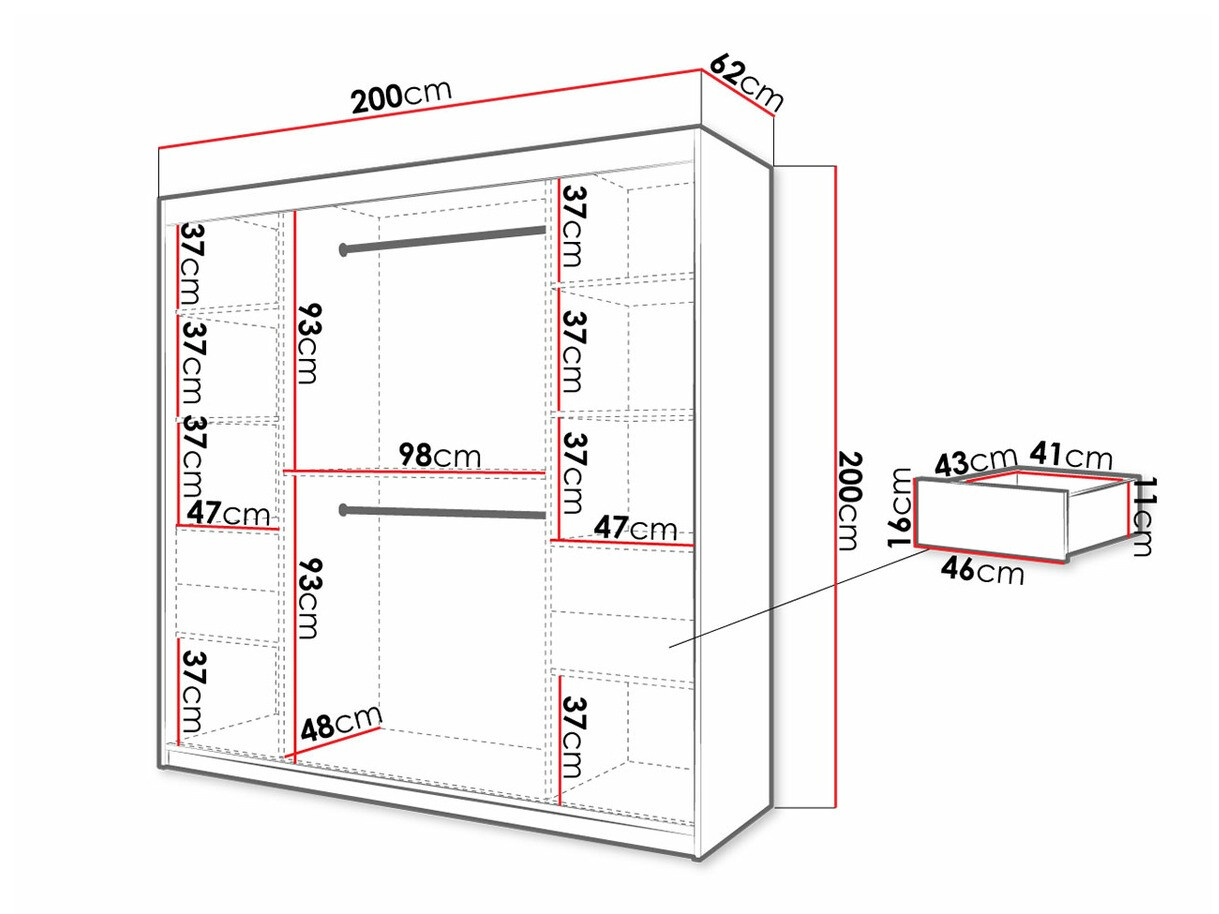 Шкаф Hartford 314 (Artisan дуб + Чёрный)