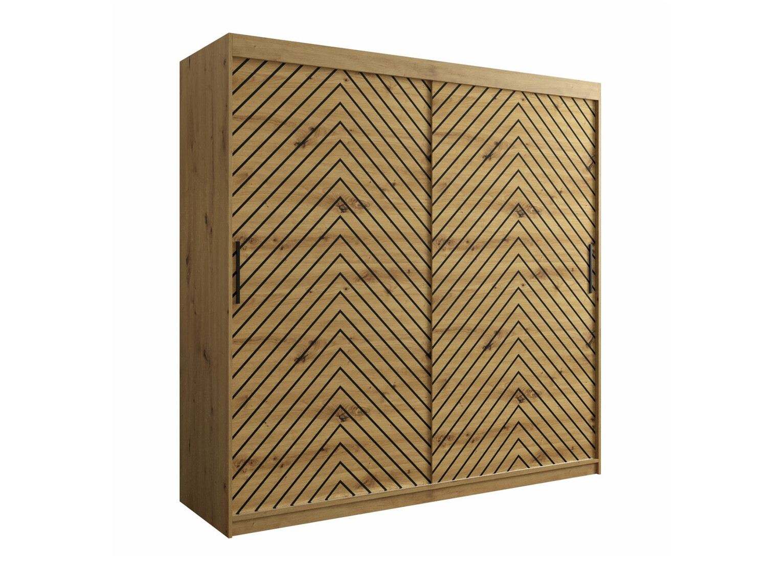 Шкаф Hartford 314 (Чёрный + Artisan дуб)